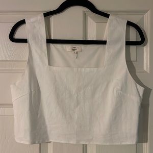 White cropped tank top